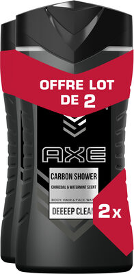 AXE Gel Douche Homme Carbon 3en1 Lot 2x250ml