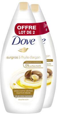 Dove Gel Douche Soin Infusée à l'Huile d'Argan Lot 2x400ML