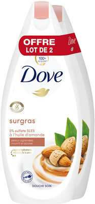 Dove Gel Douche Soin à l'Huile d'Amande Lot 2x400ml
