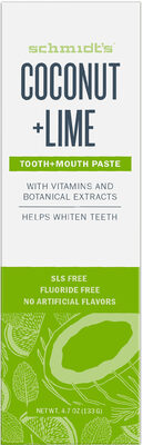 Schmidt's Dentifrice Noix de Coco + Citron Vert