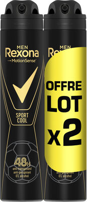 REXONA Déodorant Anti-transpirant Champions Spray Antibactérien 2x200ml