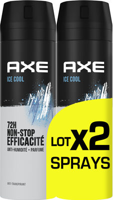 Axe Déodorant Homme Spray Anti-Transpirant 72h Ice Cool 2x200ml