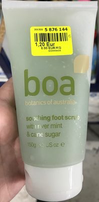 Boa Soothing Foot Scrub with River Mint & Cane Sugar